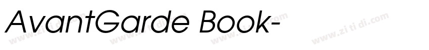 AvantGarde Book字体转换